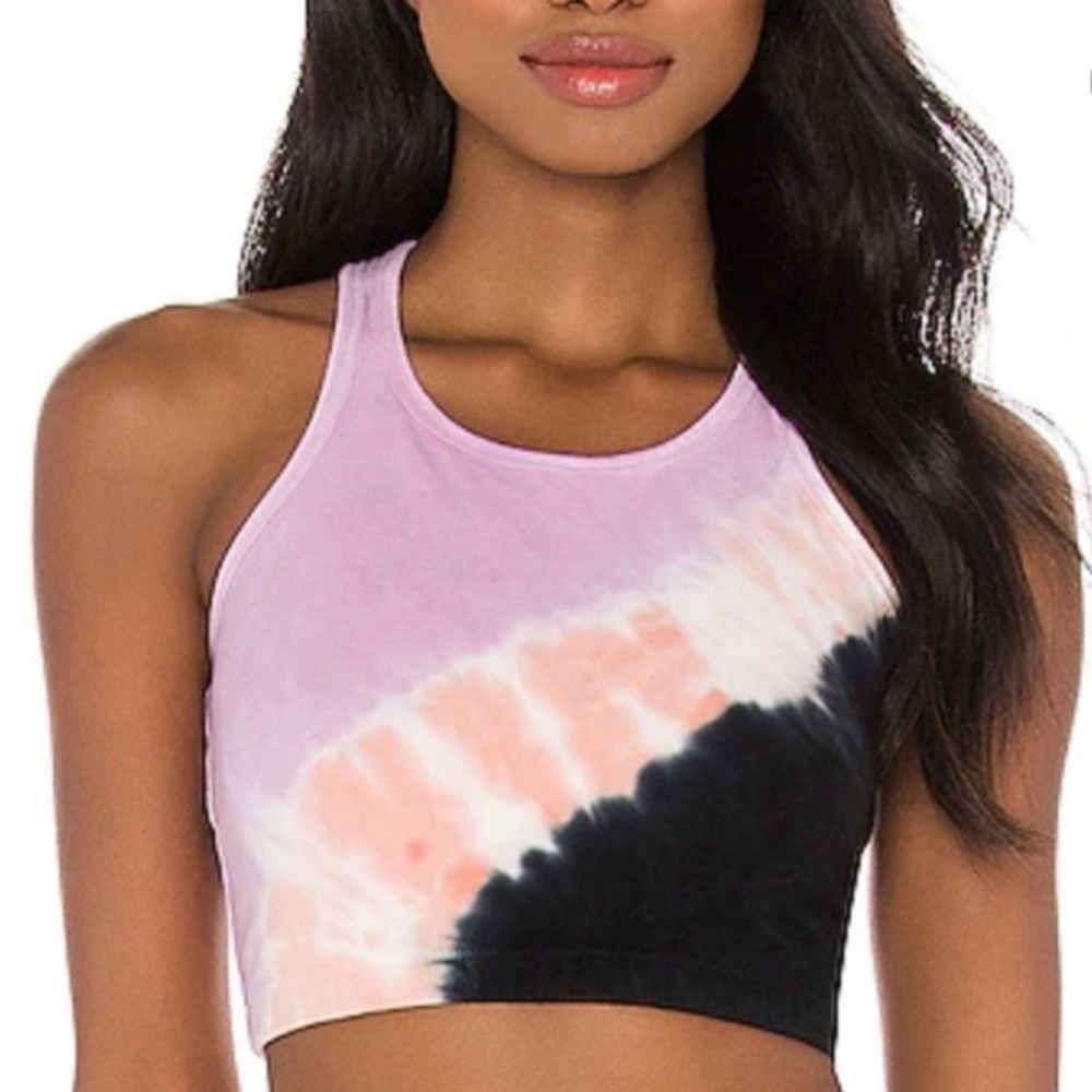 Electric & Rose Pink/White/Black Sports Bra #TIME2LIVE- Small